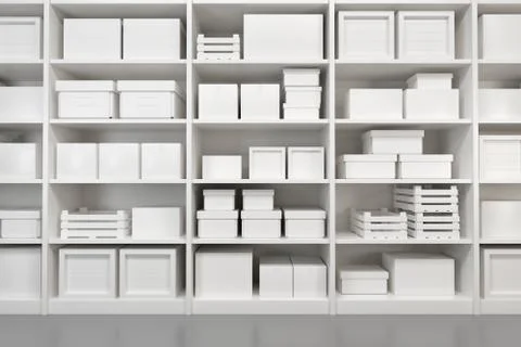 Warehouse with goods Stock Illustration