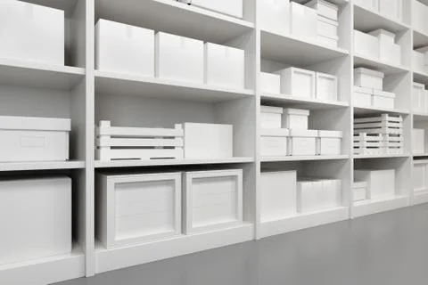 Warehouse with goods Stock Illustration