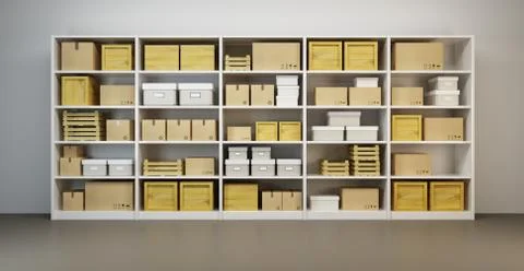 Warehouse with goods Stock Illustration