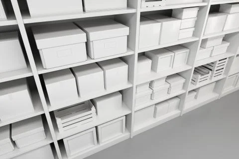 Warehouse with goods Stock Illustration