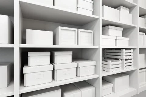 Warehouse with goods Illustrazione stock