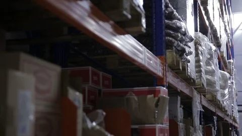 Warehouse, hangar, goods - general plan Stock Footage 86975484