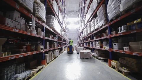 Warehouse, hangar, goods - general plan Stock Footage 86975498