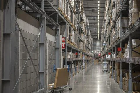 The warehouse has a lot of layers. Stock Photos