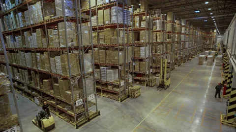 Warehouse high point. Motion time lapse. UHD 4K Stock-Footage 120388788