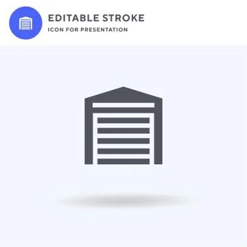 Warehouse icon vector, filled flat sign, solid pictogram isolated on white, l イラスト素材