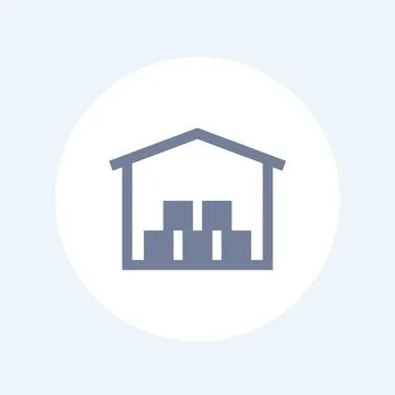 Warehouse icon, vector Ilustração Stock