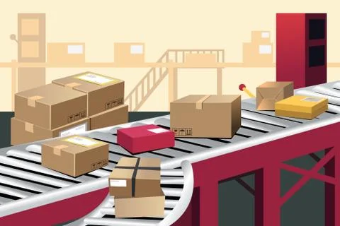 Warehouse Ilustração Stock