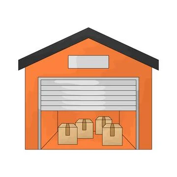 Warehouse illustration Stock Illustration