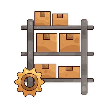 Warehouse illustration Stock Illustration