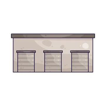 Warehouse illustration Stockillustratie