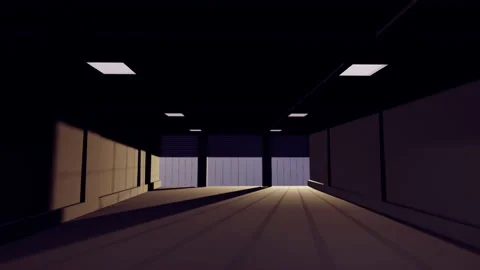 Warehouse interier concept Industrial hall with lots of space and big emptiness Stock Footage 148322313