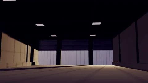 Warehouse interier concept Industrial hall with lots of space and big emptiness Stock Footage 148322464