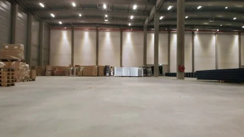 Warehouse interior Video stock 136834439