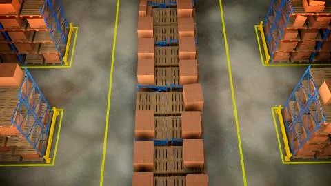 Warehouse interior Stock Illustration