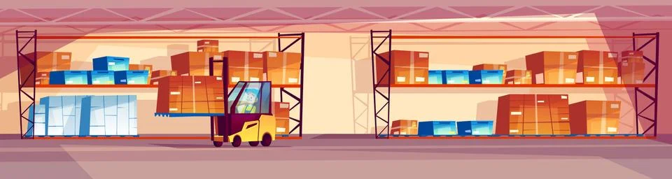 Warehouse interior illustration Иллюстрация
