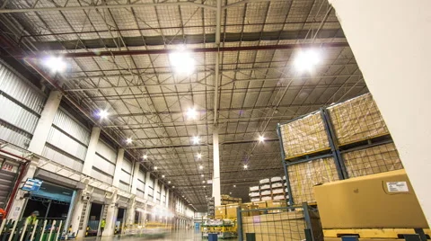 Warehouse interior of transportation, timelapse Stock Footage 51418045