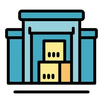 Warehouse inventory icon vector flat イラスト素材