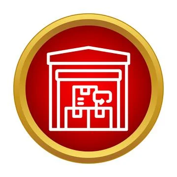 Warehouse inventory management and return logistics concept icon Illustrazione stock