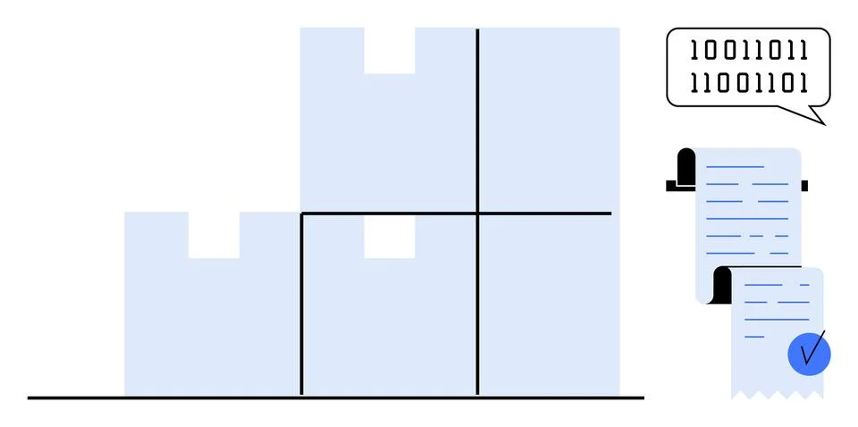 Warehouse Inventory Management with Data Analytics and Receipt Tracking for.. イラスト素材