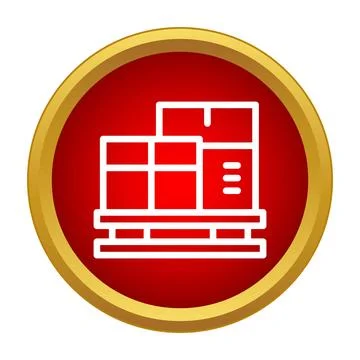 Warehouse inventory storage and distribution icon Stock Illustration