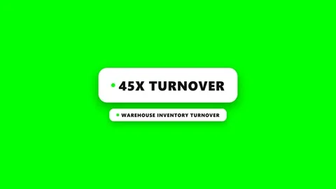 Warehouse Inventory Turnover Rate Statistics Animation Stock Footage 347626631