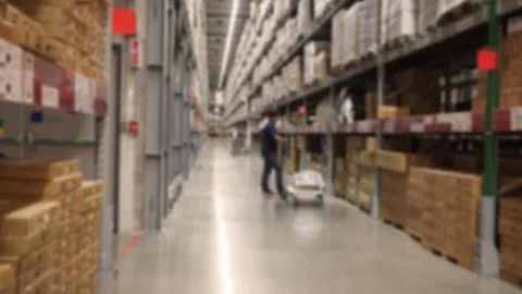 Warehouse large storage or cargo for distribution. Stock Photos