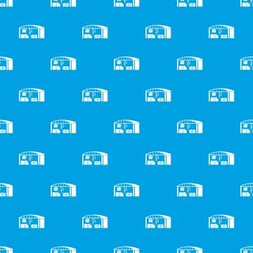Warehouse for loading pattern seamless blue Stockillustratie