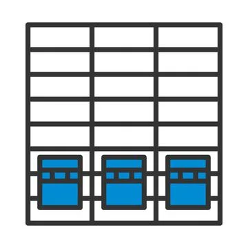 Warehouse Logistic Concept Icon Ilustración de archivo