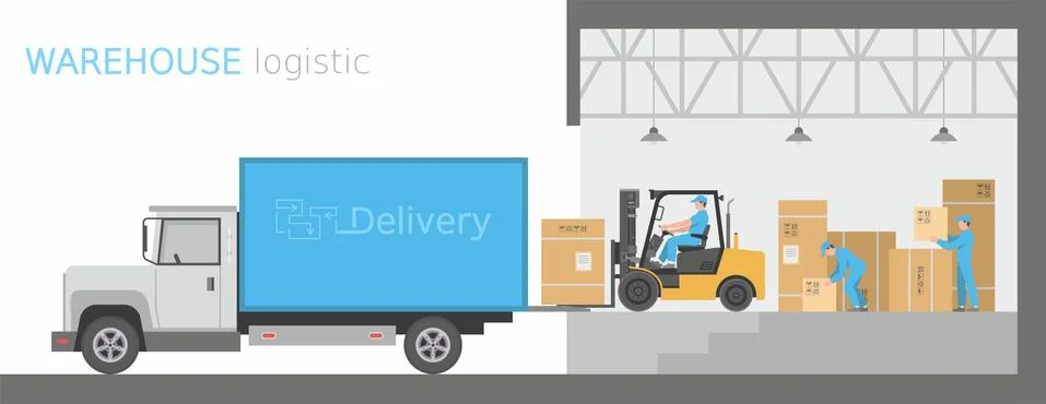 Warehouse logistic Stock Illustration