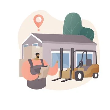 Warehouse logistics abstract concept vector illustration. 스톡 일러스트
