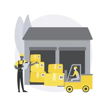 Warehouse logistics abstract concept vector illustration. 스톡 일러스트