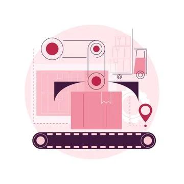 Warehouse logistics abstract concept vector illustration. 스톡 일러스트