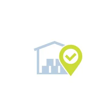 Warehouse, logistics and distribution icon Ilustração Stock
