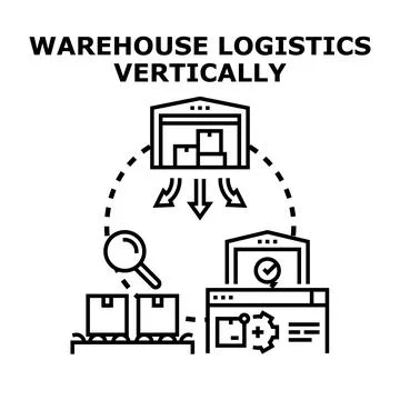 Warehouse logistics process optimizing supply chain management 库存插图