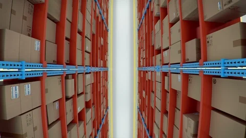 Warehouse looping animation Stock Footage 87566308