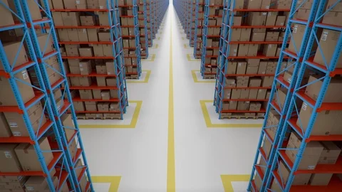 Warehouse looping animation Stock Footage 87898523