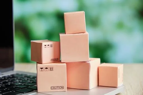 Warehouse management concept with checking the availability of goods remotely Stock Photos