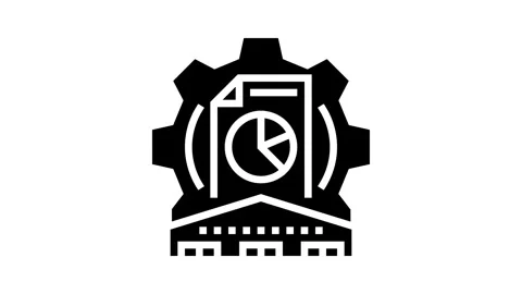 Warehouse management glyph icon animation Stock Footage 326139876