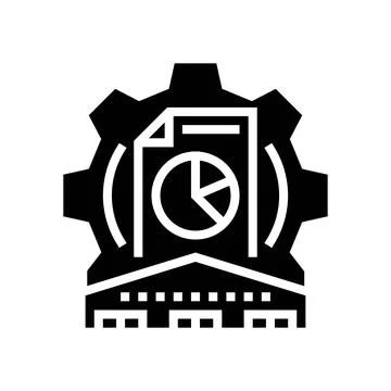 Warehouse management glyph icon vector illustration 스톡 일러스트