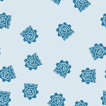 Warehouse management glyph seamless pattern Stock Illustration