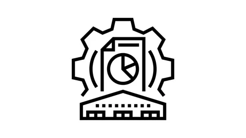 Warehouse management line icon animation Stock Footage 326121549