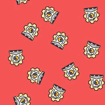 Warehouse management vector seamless pattern Stockillustratie