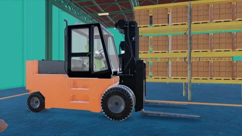 Warehouse Manager Communicating With Forklift Driver Safety Briefing 库存影片 337932838