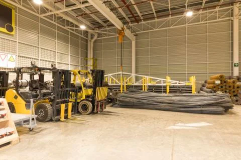 Warehouse of materials Foto stock