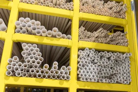 Warehouse of materials Foto stock