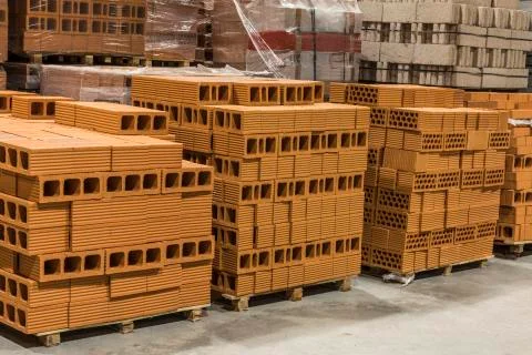 Warehouse of materials Foto stock