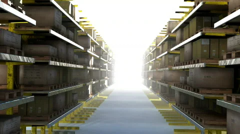 Warehouse matrixzoom Stock Footage 773072