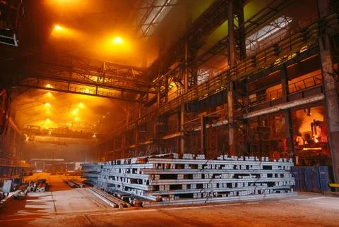 Warehouse metal blank. Electroplating plant for the metal Stock Photos