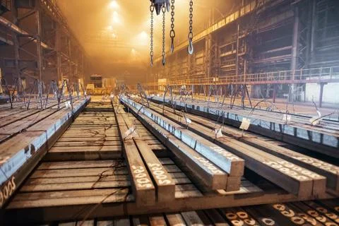 Warehouse metal blank. Electroplating plant for the metal. Stock Photos